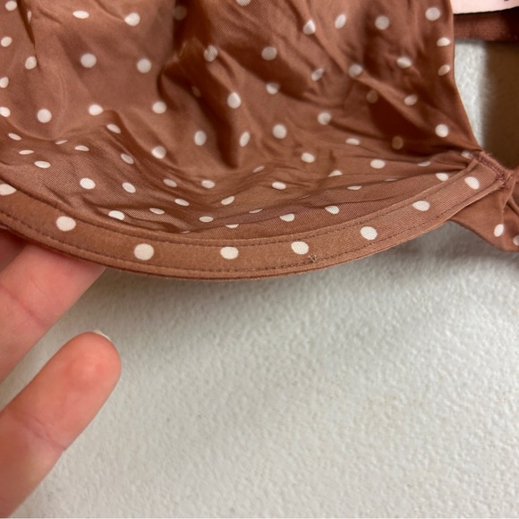 Victoria’s Secret Polka Dot Underwire Bra in Brown - Size 36DDD - Picture 3 of 7